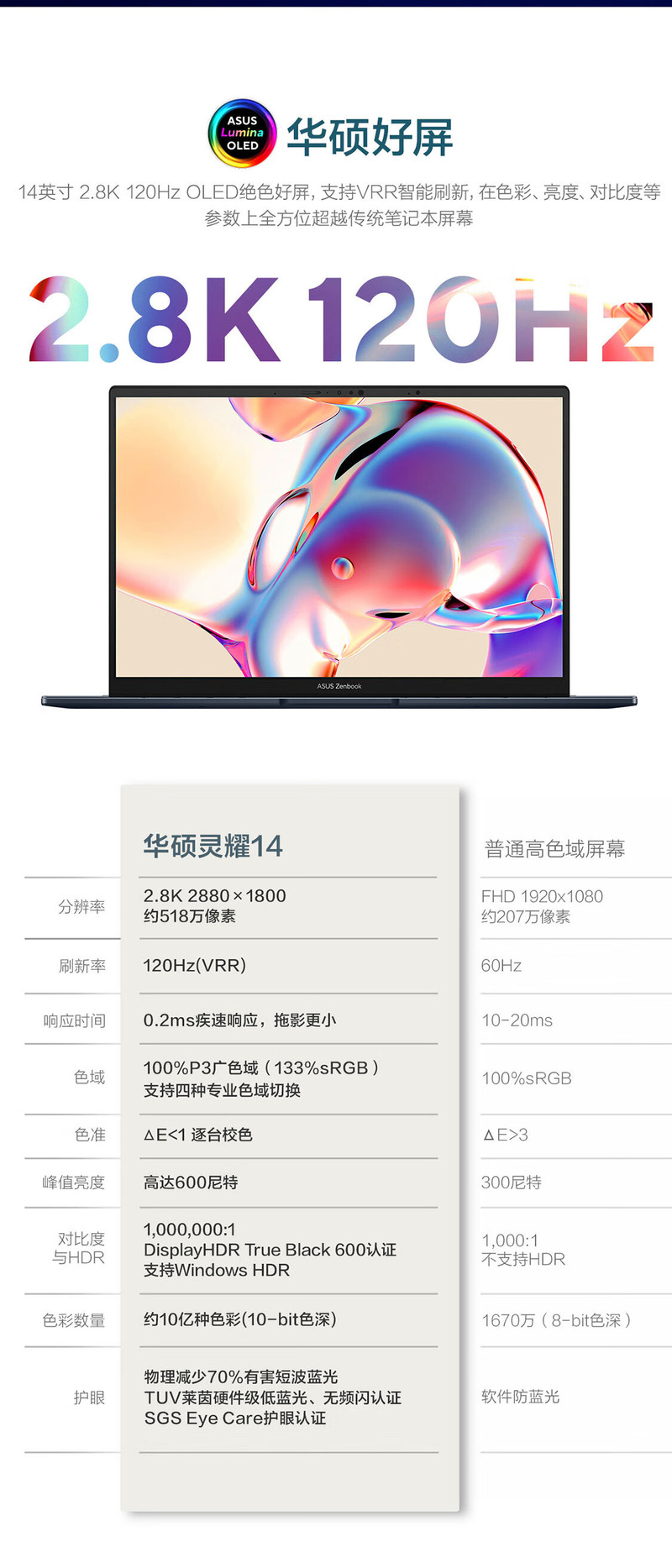 华硕/ASUS 灵耀14 2024轻薄本 酷睿Ultra9 185H