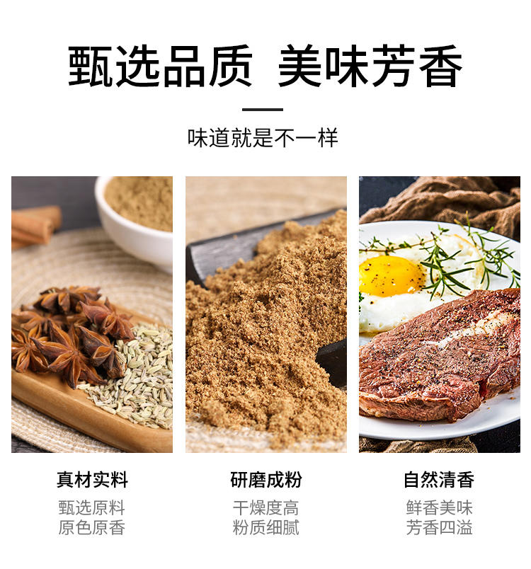 金唐 五香粉25g*3袋厨房调味粉香料卤料烧烤蘸料煲汤制馅料粉