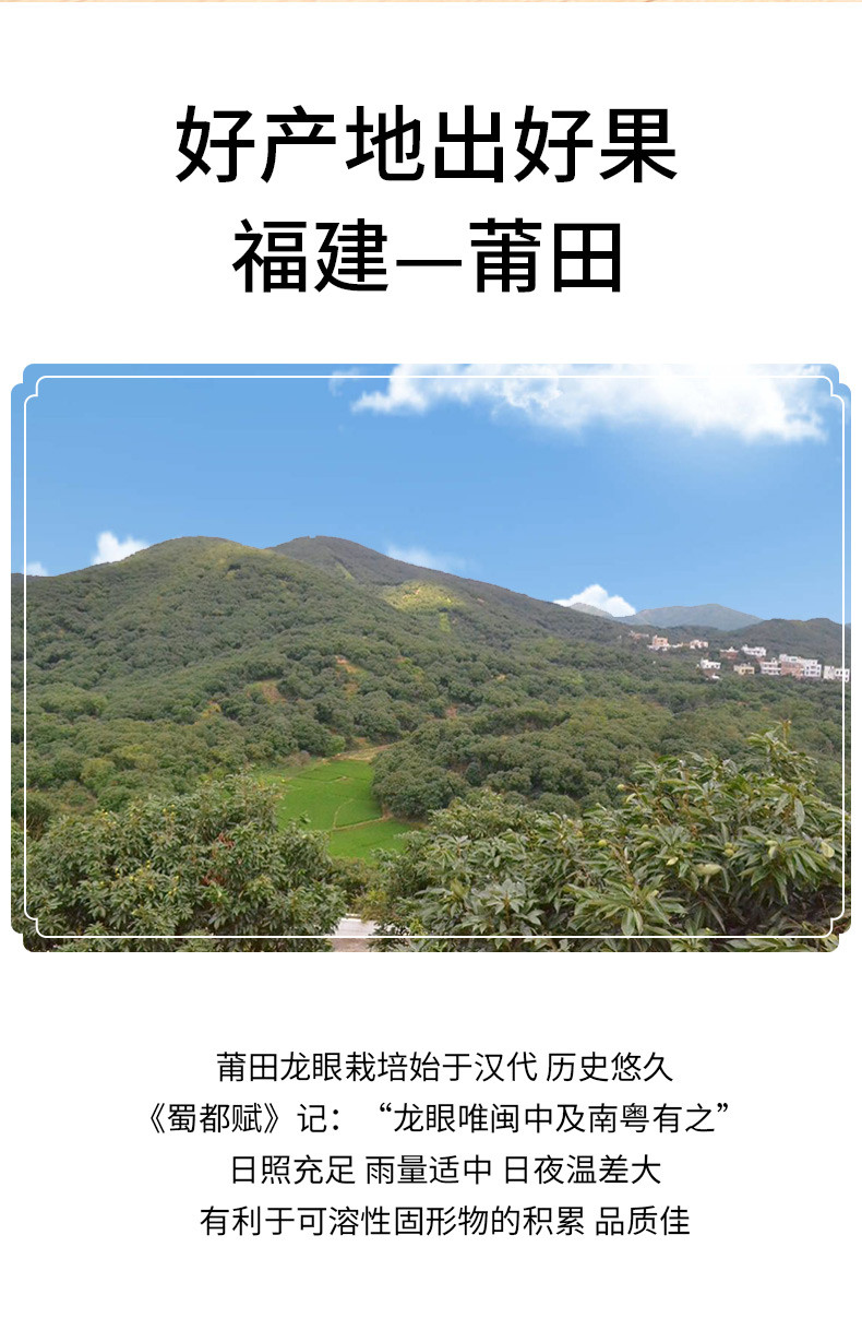 金唐 福建莆田特产桂圆干500g*4袋 桂圆肉非无核龙眼干货