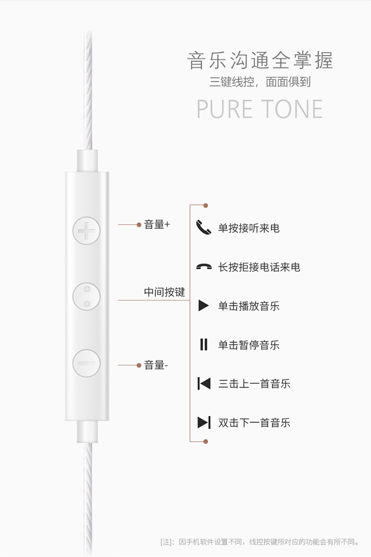 新款重低音有线耳机入耳式线控手机耳机适用于苹果/安卓耳机