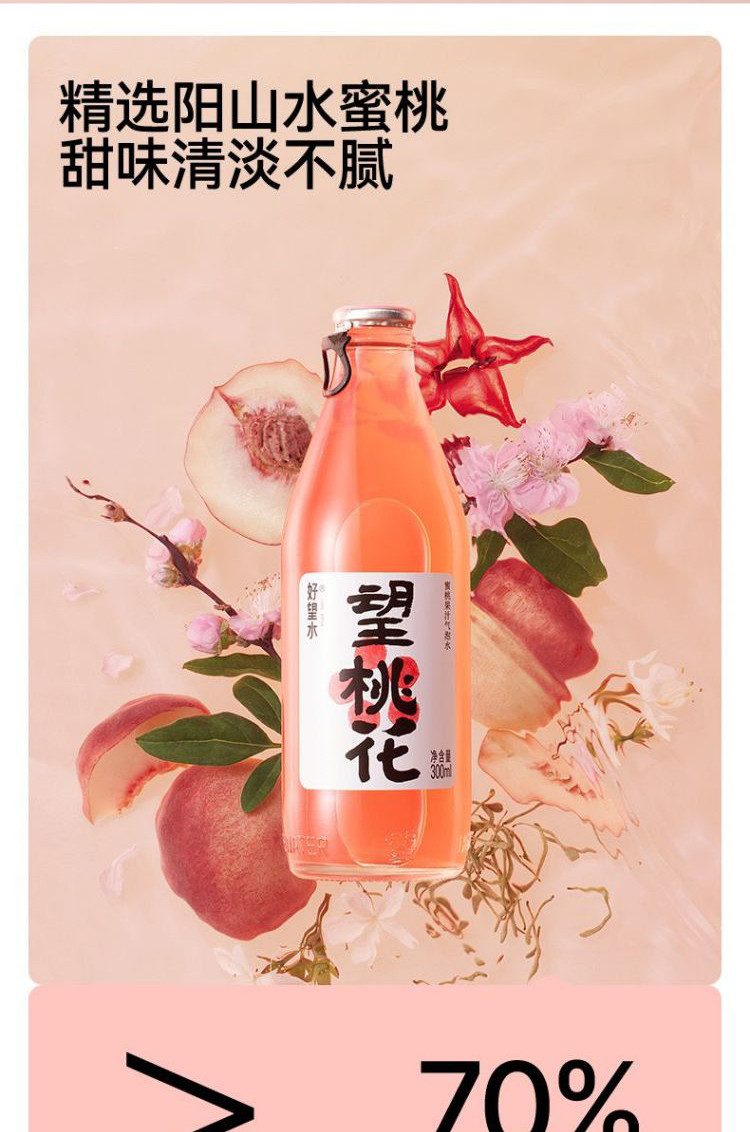 好望水 望桃花300ml*6瓶（泡沫）/箱