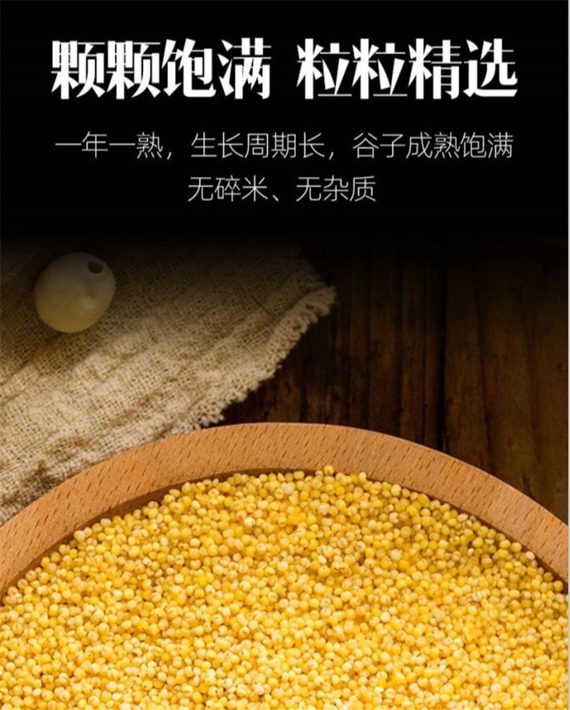 【领券立减8元】【48小时发货】100%纯正黄金苗黄小米 内蒙赤峰农户种植，色泽金黄，米油丰富