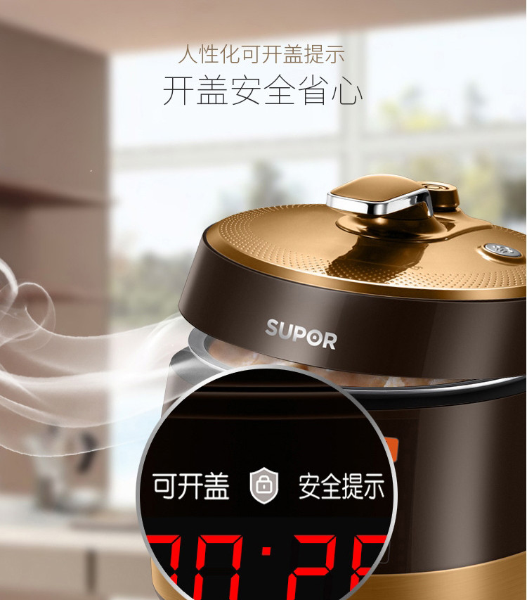 苏泊尔/SUPOR 苏泊尔电压力锅球釜6L双胆家用多功能智能高压锅 SY-60YC01Q