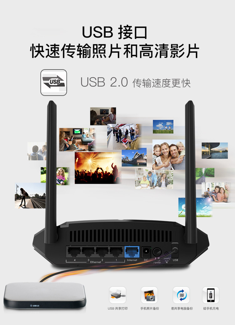 网件（NETGEAR）R6120 路由器 双频WIFI 家用AC1200  黑色 变形金刚版