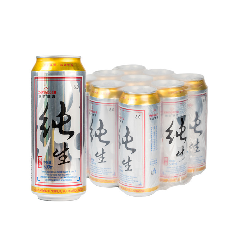 【48小时发货】益生纯生态啤酒500ml*9罐（近期生产）