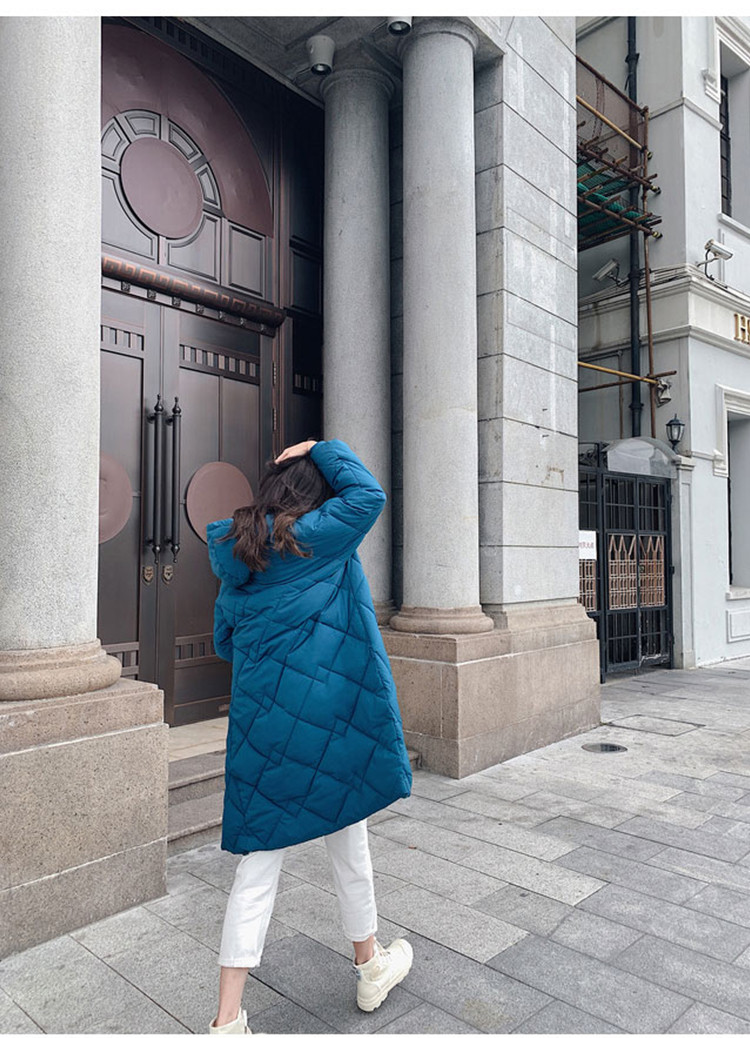 怡蓝 冬季欧洲站森系牛角扣羽绒棉服女外套东大门ins原宿港风棉衣