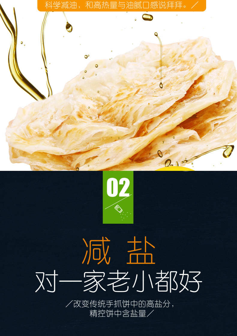 北大壮手抓饼80g*30片家庭装面饼舌尖上美味只需三分钟