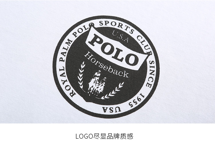 Royal Palm Polo Sports Club男夏季拼接短袖上衣印花圆领T恤13928304