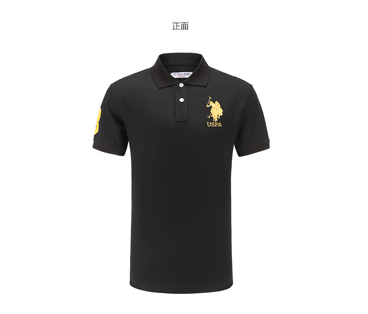 U.S.POLO ASSN.美国马球协会夏季短袖T恤双绣花男士短POLO ATXMC-24825