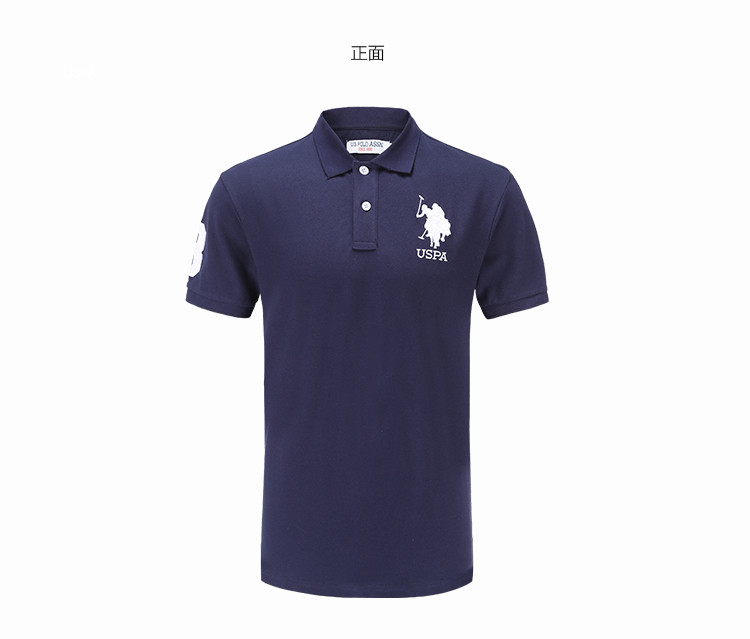 U.S.POLO ASSN.美国马球协会夏季短袖T恤双绣花男士短POLO ATXMC-24825