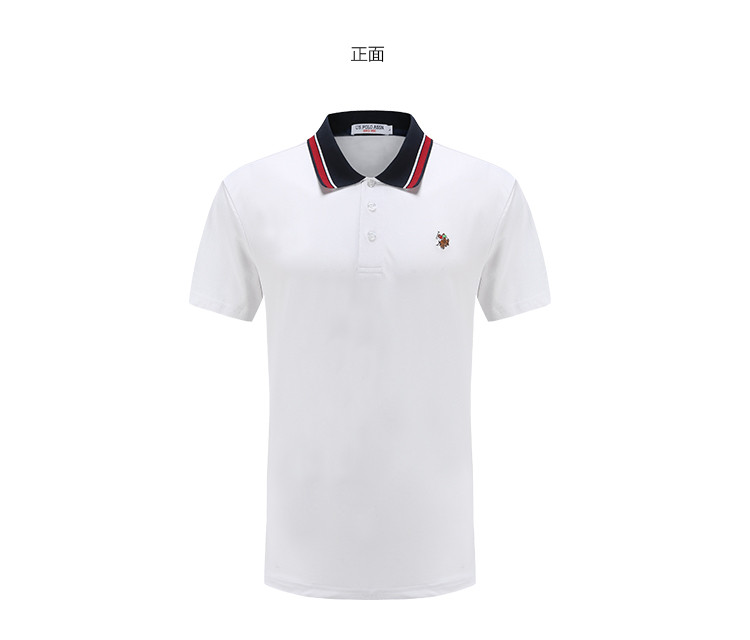 U.S.POLO ASSN.美国马球协会男夏季撞色领短袖上衣男士短POLO衫T342038