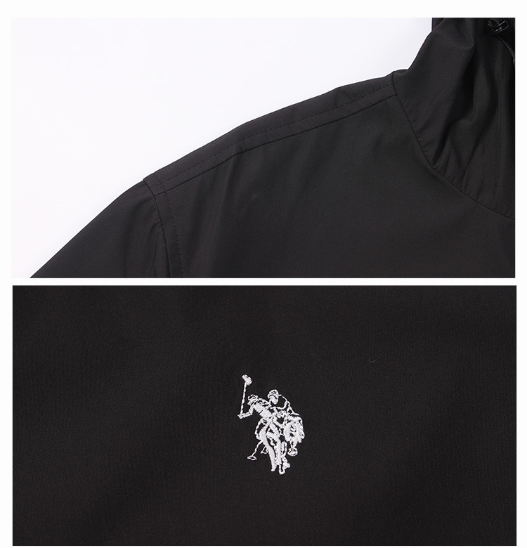 U.S.POLO ASSN.美国马球协会 男士连帽外套秋季薄款上衣休闲男士夹克J343228