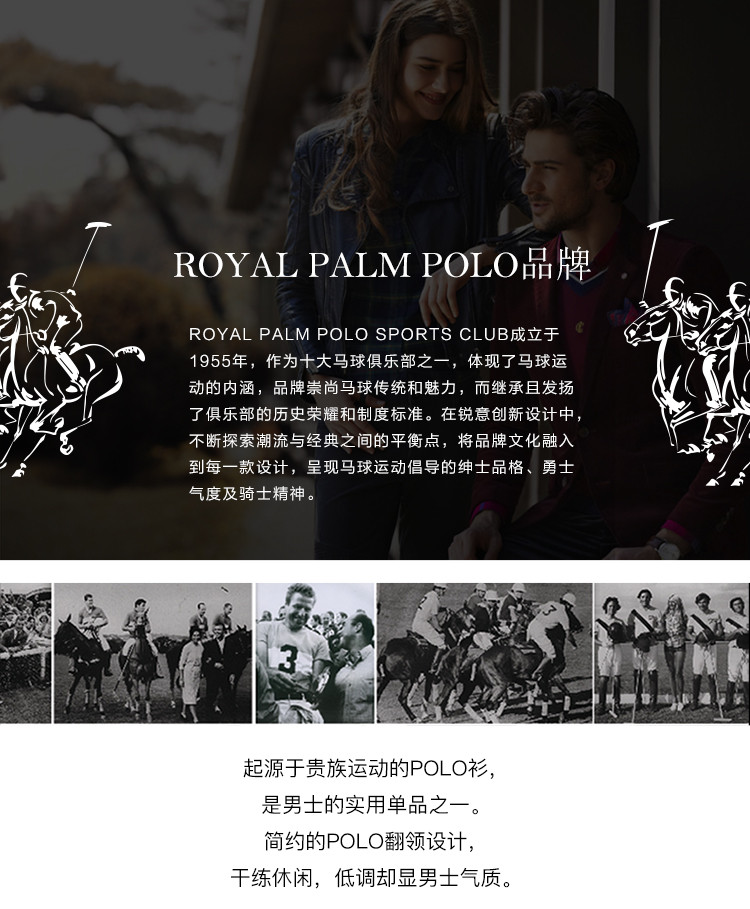 Royal Palm Polo Sports Club男士V领学院风毛衫长袖针织衫33837302