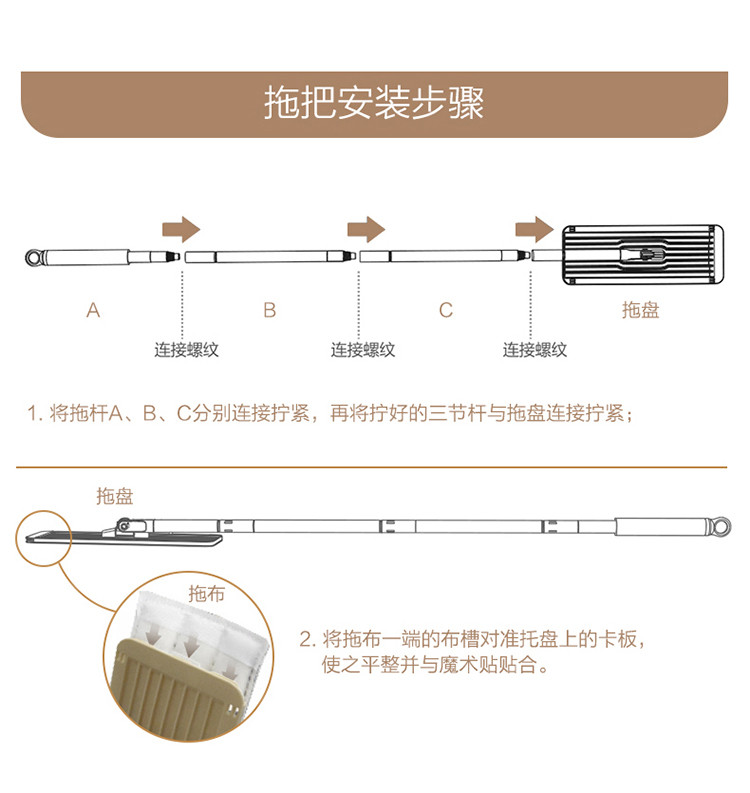 宝家洁 F11滤动刮刮乐免手洗拖把套装