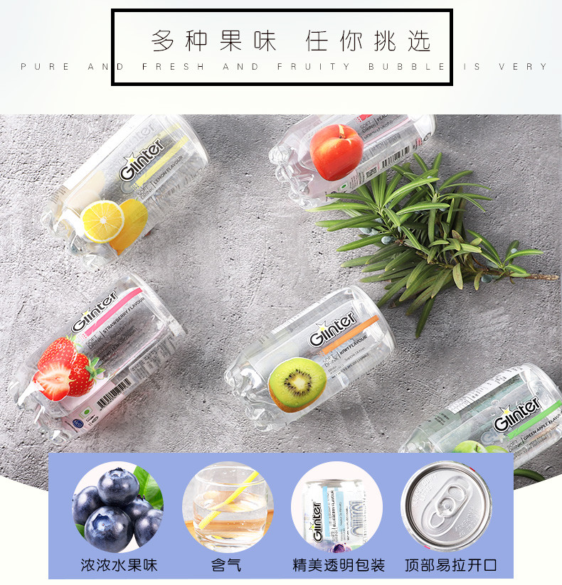 Ginter运得饮料蓝莓味350ml*6