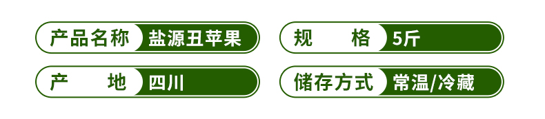 誉福园 盐源丑苹果带箱5斤装