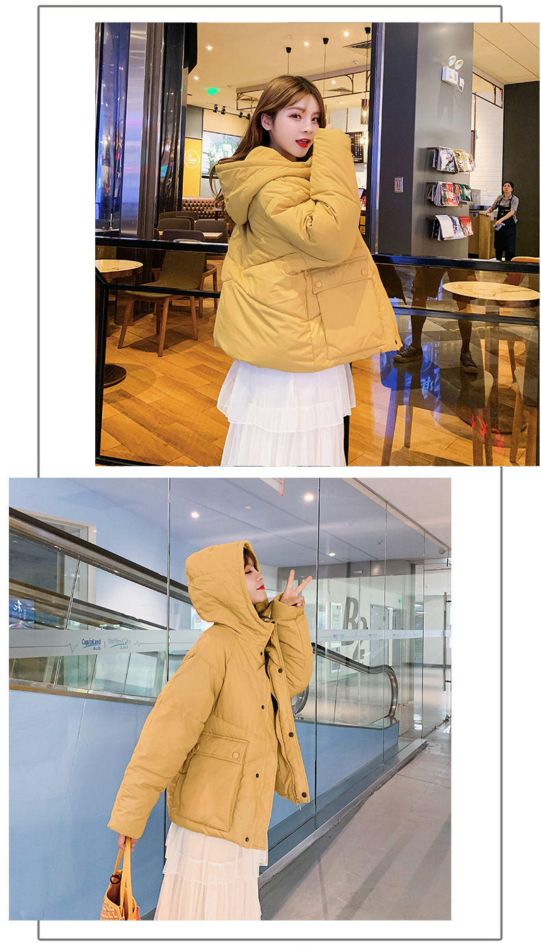 棉衣女2019冬新款短款羽绒棉服女学生棉袄韩版宽松面包服加厚外套
