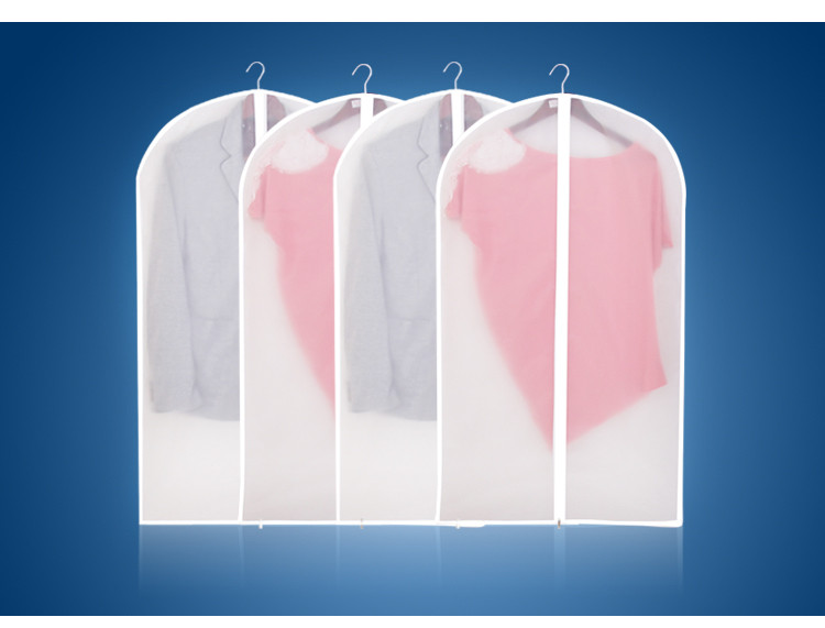 宜恋防尘罩透明挂式家用收纳袋透明衣服挂袋大衣西服罩大号3个装