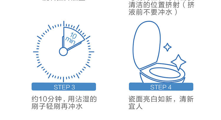 Gliese葛利斯马桶清洁剂600ml*4瓶 抑菌抗菌清香家庭装	