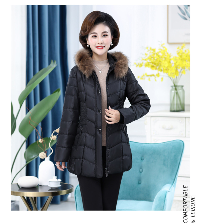 雪暖 秋冬新款大码羽绒服女中长款韩国修身显瘦收腰外套xn2388