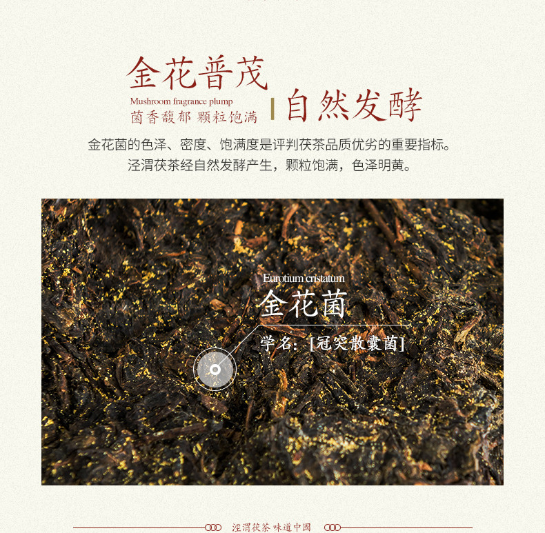 500克陕西官茶红漆木盒陕西特产泾阳右任故里茯茶陕西官茶