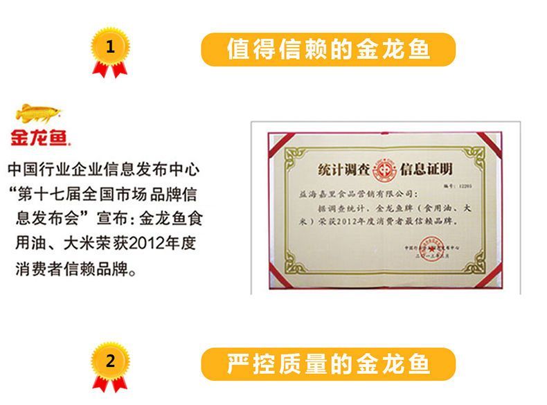 金.龙鱼黄金比例食用植物调和油5L*4桶健康食用油营养健康家用包邮