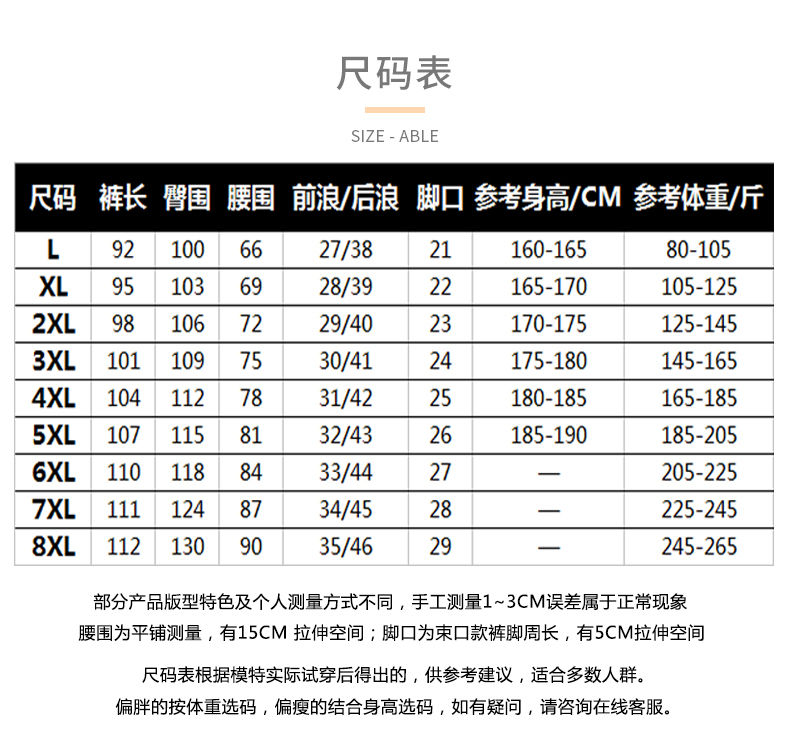 【富.贵鸟纯棉迷彩运动裤】男士休闲裤子春秋夏季加肥加大码宽松束脚裤