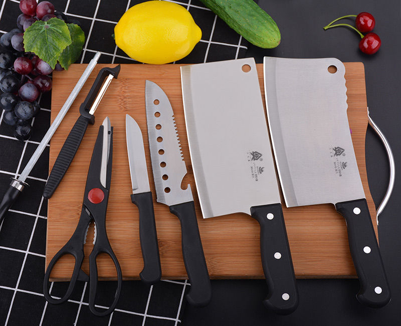 家用厨房刀具套装不锈钢菜刀菜板案板砍骨刀切片刀全套厨具组合