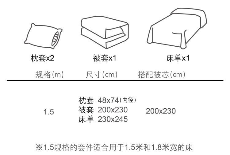 芳恩 活性澳棉四件套FN-Z551 适用1.8m双人床