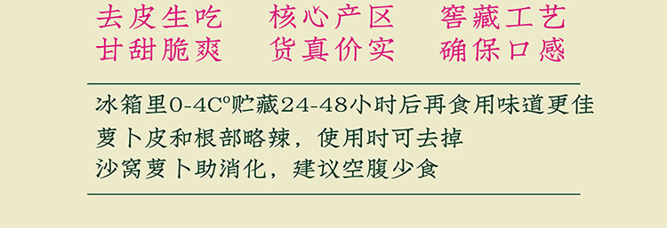 【领券立减10元到手价27.8元】新希望绿品 天津沙窝萝卜正宗授权水果青萝卜