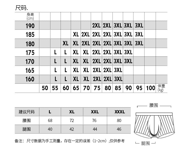 猫人/Miiow 男士内裤纯色棉氨男士平角内裤四条装