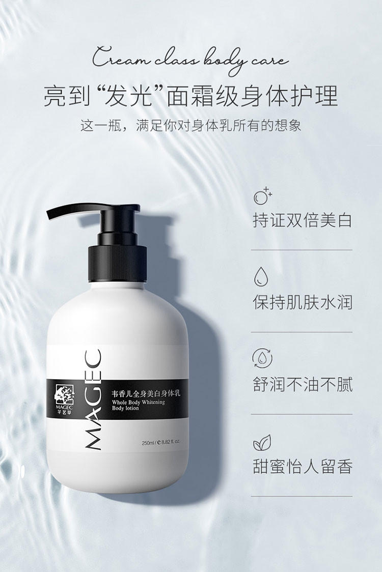 芊茗草全身美白身体乳250ml*2瓶滋润保湿补水香体润肤乳全身清爽持久留香