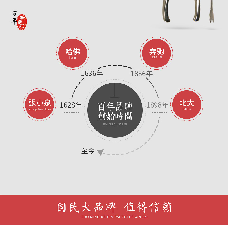 张小泉大闸蟹钳剥蟹签食蟹针两件套 不锈钢礼盒装吃蟹工具蟹两件