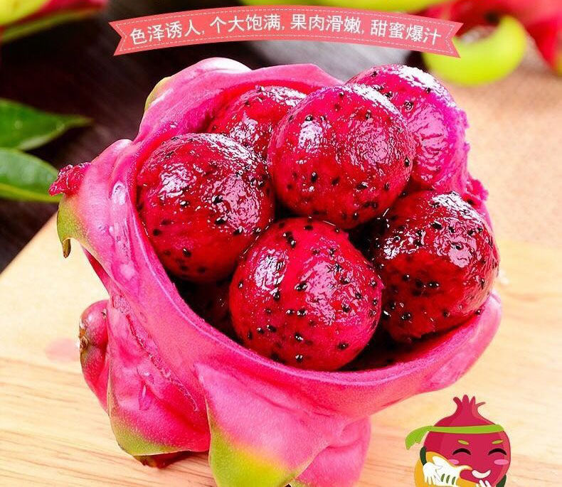 【5斤装 49.9元】越南红心火龙果5斤装 精选大果 单果400g