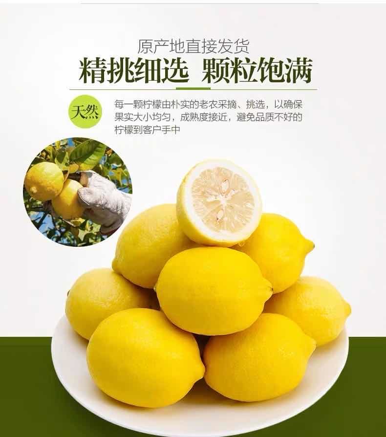 现摘新鲜安岳柠檬黄柠檬榨汁水果青柠新鲜应季水果2/5斤包邮