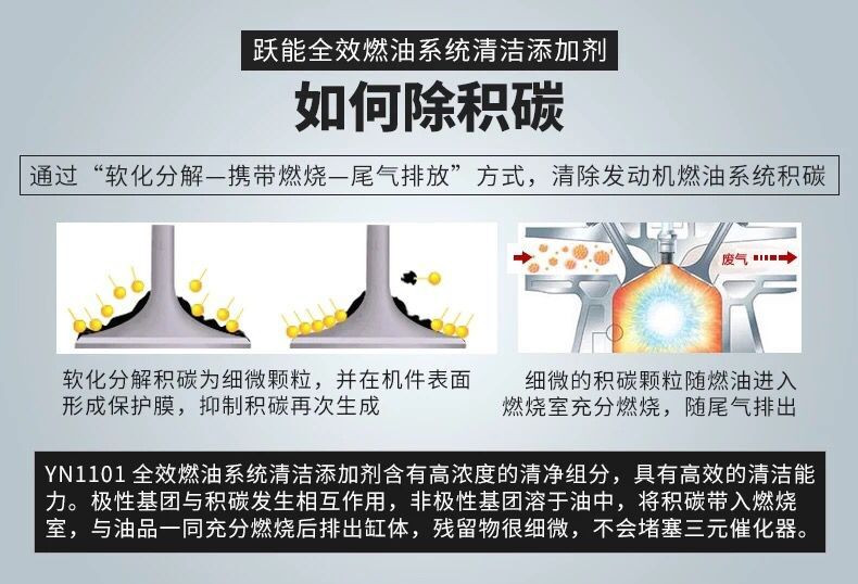 YN跃能 汽车燃油宝除积碳多功能发动机节油宝清碳省油 燃油添加剂 汽油添加剂 超值6瓶装燃油宝