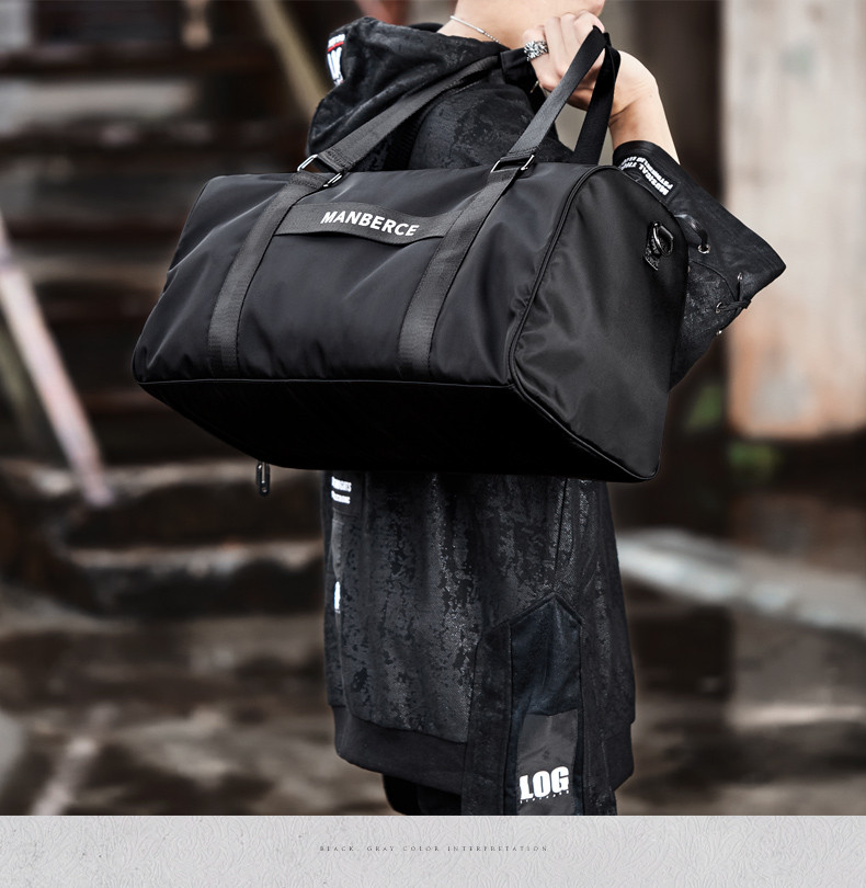纪蔻 运动训练健身包男干湿分离手提旅行包短途轻便行李袋斜挎包大容量