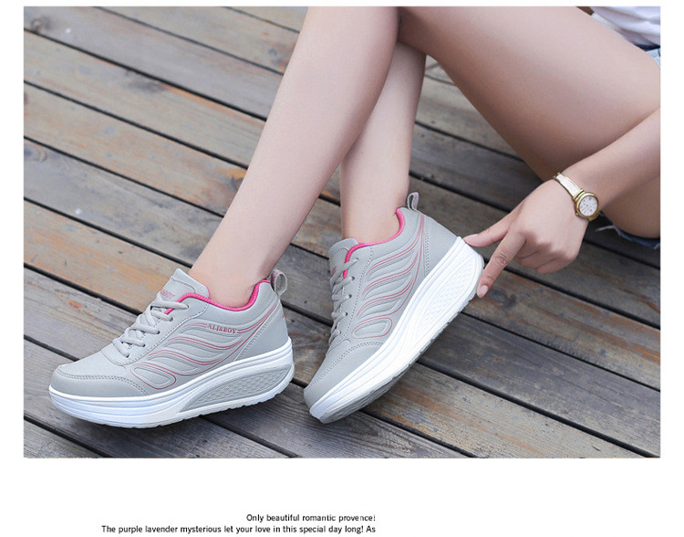 黑色女鞋韩版时尚运动鞋女子气垫厚底跑步休闲鞋小白鞋厚底鞋