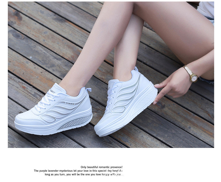 黑色女鞋韩版时尚运动鞋女子气垫厚底跑步休闲鞋小白鞋厚底鞋