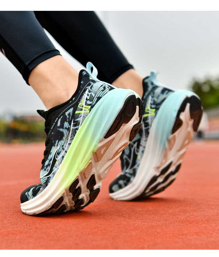 启言 跑步鞋男款体考专用鞋马拉松硬弹碳板竞速训练跑鞋避震超轻运动鞋
