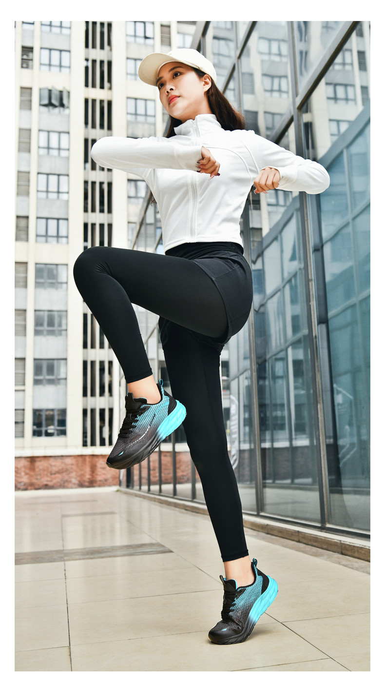 启言 中考体育考试专用鞋超轻便软底跑步鞋男女新款支撑缓震透气运动鞋