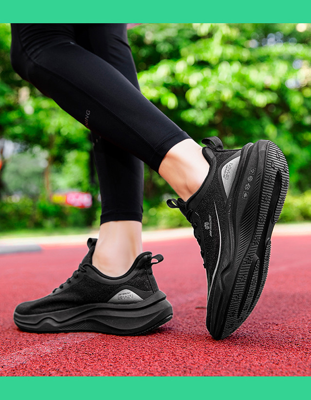 启言 超轻新款舒弹竞速跑步鞋男女同款运动鞋夏季网面透气减震防滑跑鞋