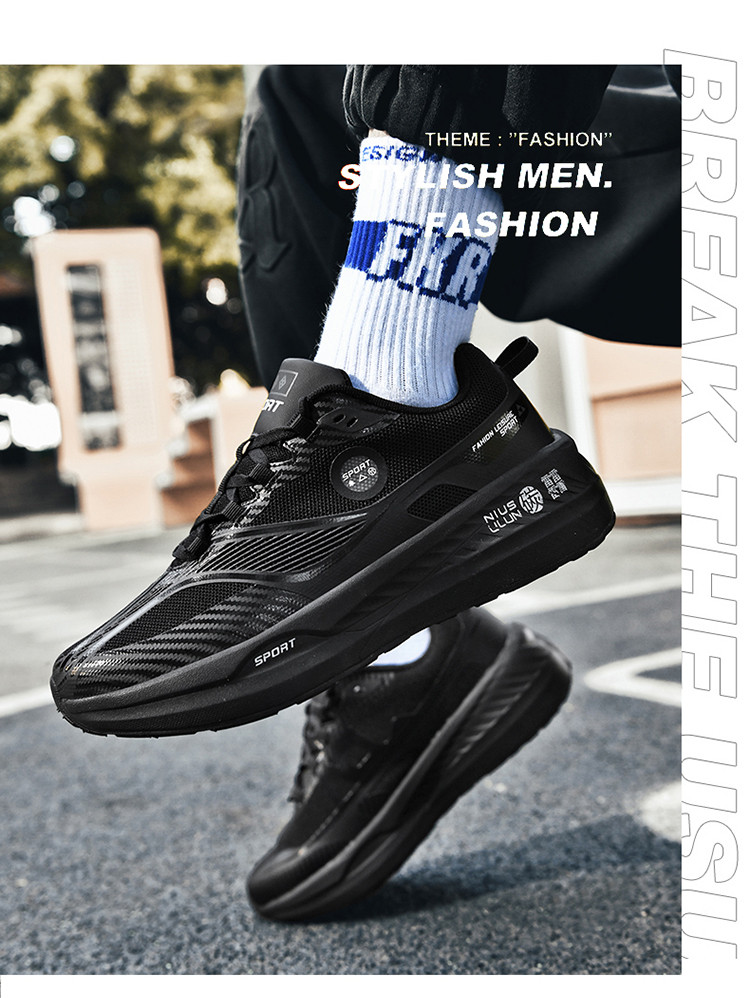 启言 春夏新款的卢全掌碳板跑步鞋网面超轻减震马拉松专用运动长跑鞋