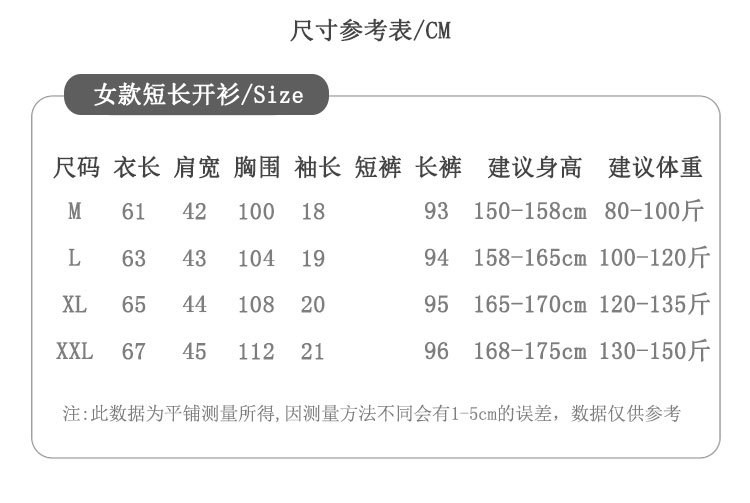 启言 夏季上新韩版翻领短袖睡衣女生日系卡通可爱睡衣甜美风家居服套装