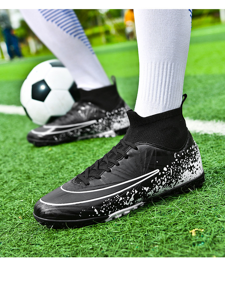 启言 青少年足球鞋长钉碎钉足球鞋夏季超轻防滑减震运动鞋