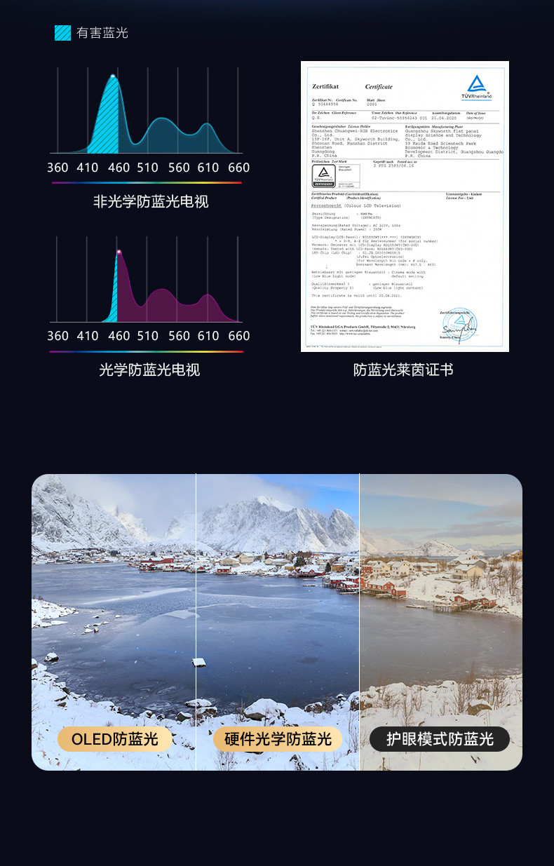 创维/SKYWORTH 酷开 32P31 32英寸高清 超薄液晶 光学防蓝光 无边全面屏 护眼 智能