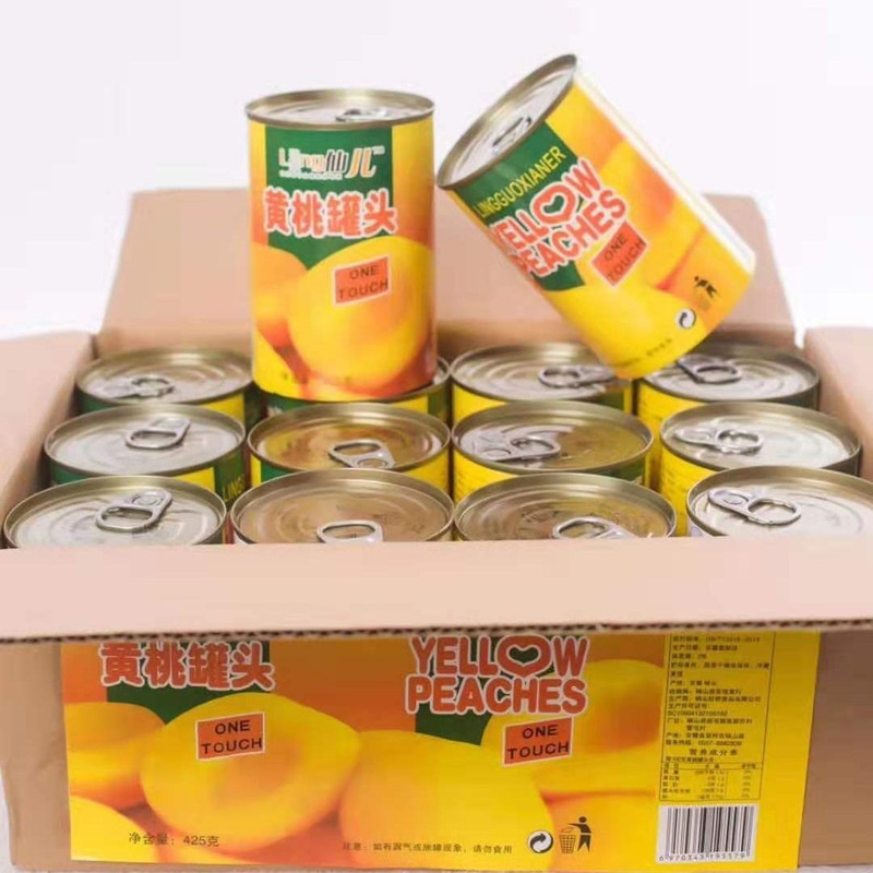 砀山糖水罐头12罐 水果黄桃罐头整箱12罐 单罐425克