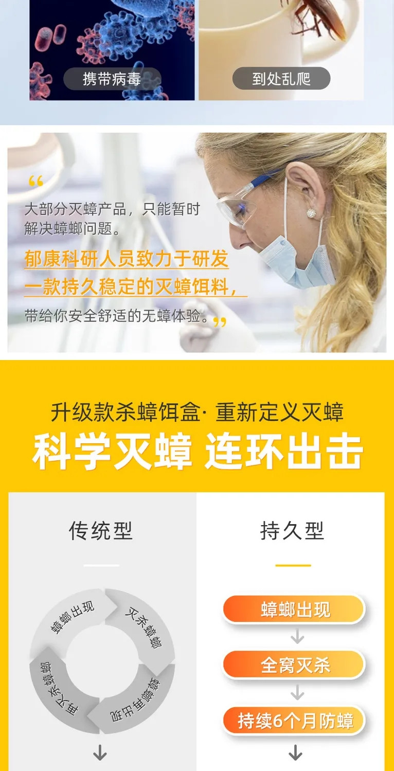 杀蟑螂药强效家用无毒一窝端大小通杀强力厨房灭蟑螂神器特效正品