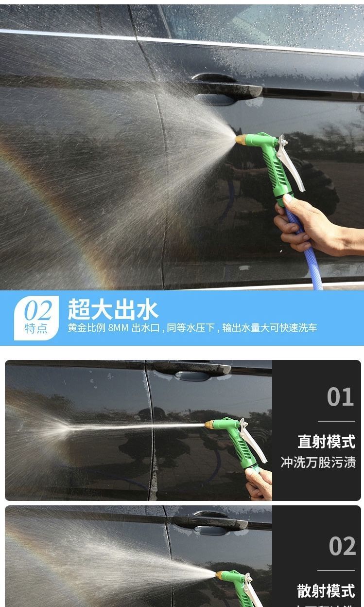 水枪水管家用高压洗车水枪浇花洗车神器汽车水枪头工具防冻爆软管