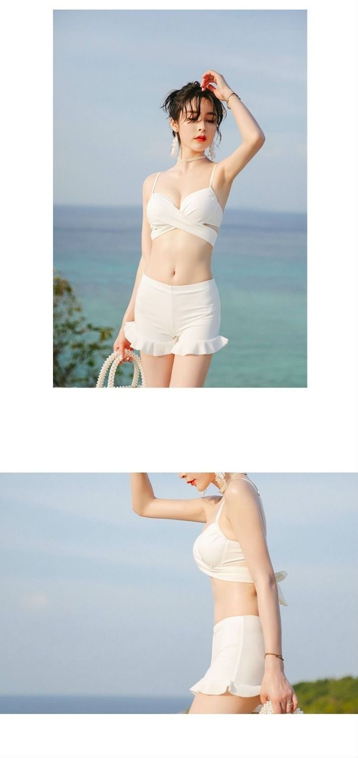超仙泳衣女三件套2020新款爆款保守学生韩版性感分体比基尼游泳装